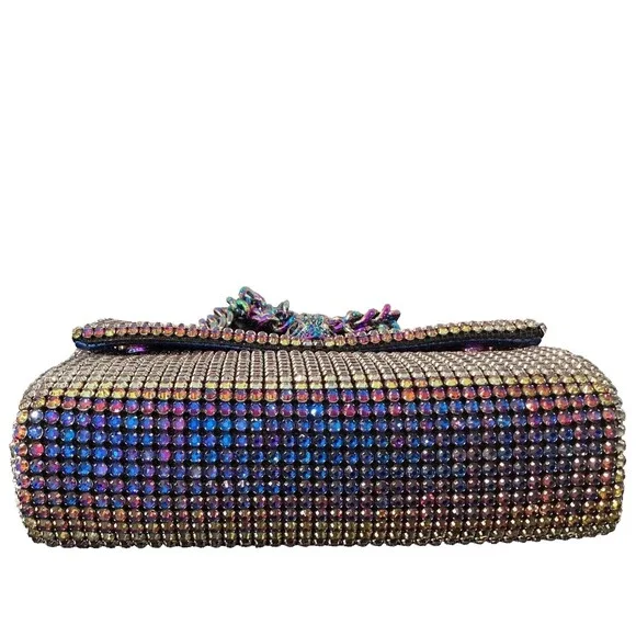 Kurt Geiger Party Shoulder Bag Multicolor Purple Micro Kensington NWT - Picture 5 of 7